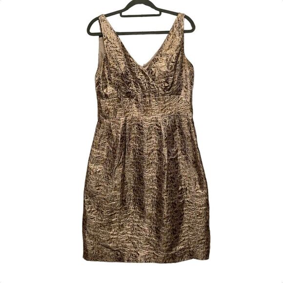 Lauren Ralph Lauren Metallic Floral Brocade Dress - Picture 1 of 6